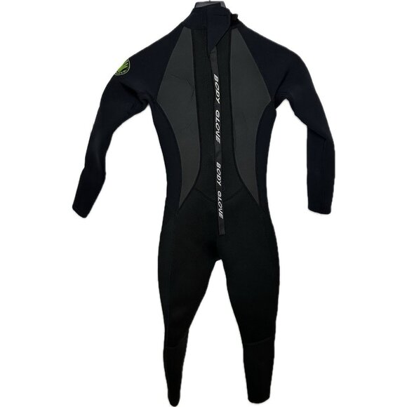 Body Glove JUNIOR PRO 3 BACK ZIP FULLSUIT 3/2MM Full Wetsuit - BLACK Size 8 - Picture 2 of 9